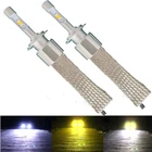 Светодиодные Автомобильные фары 3 цветов, светодиодные фары 3000K + 4300K + 6000K H1 H8 H11 LED Canbus H7 LED H4 HB3 HB4 D2S D3S D4S 12 В, противотуманные фары