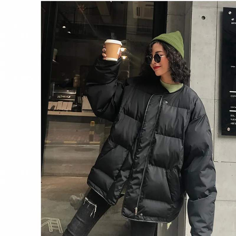 Зимняя женская короткая хлопковая одежда новинка Корейская версия парка Bf Harajuku