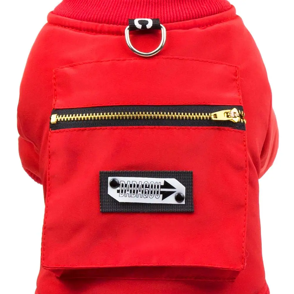 Одежда для домашних животных теплое пальто зимняя куртка с четырьмя штанинами