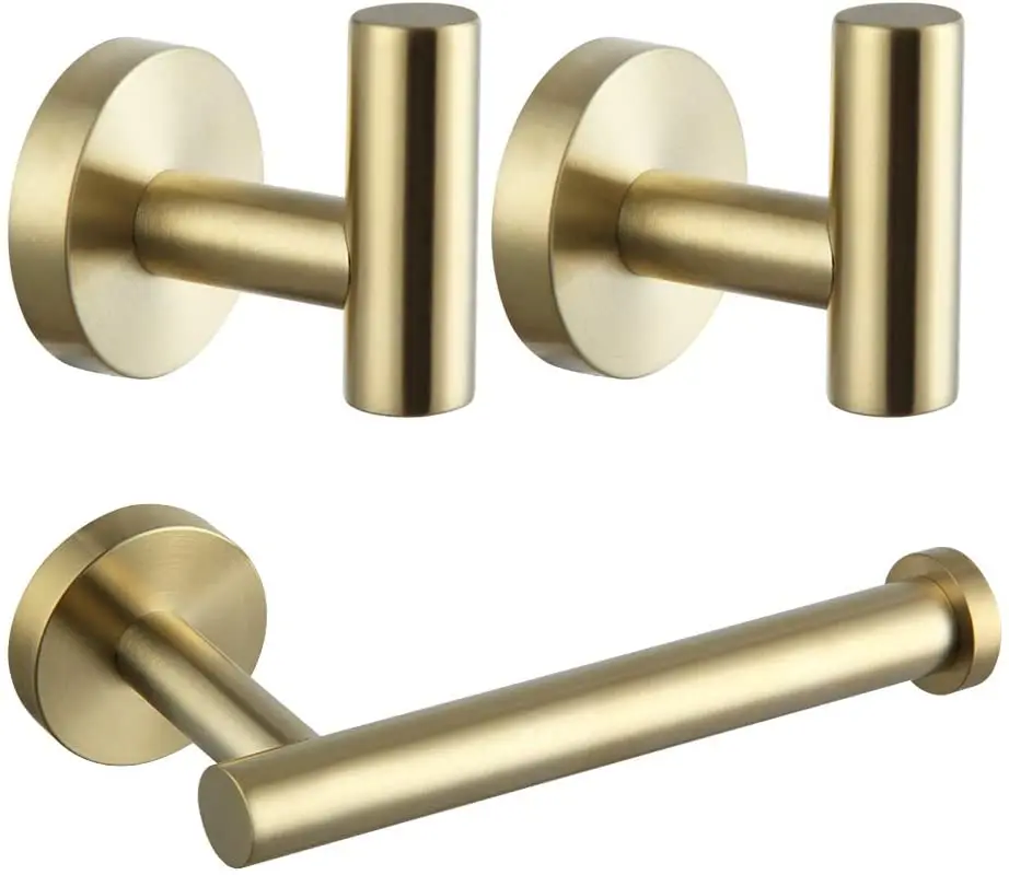 

Держатель для туалетной бумаги с матовым золотом, нержавеющая сталь SUS 304, настенный-матовый PVD-циркониевый золотой