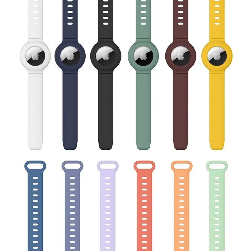 Чехол для Apple AirTag мягкий силиконовый ремешок браслет с защитой от царапин