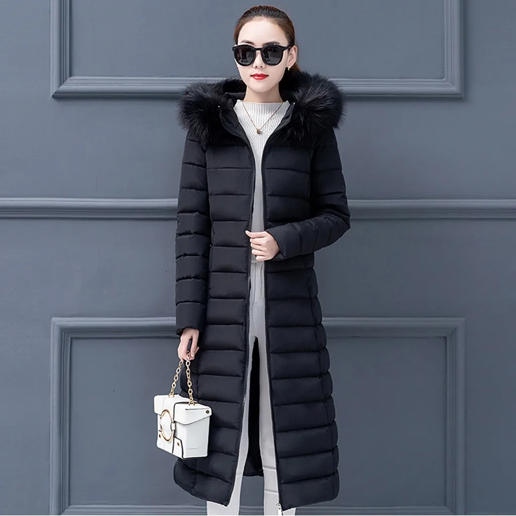 HSU Новая женская модная верхняя одежда Длинные куртки с хлопковой подкладкой