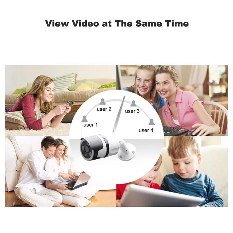 Беспроводная Wi Fi IP камера 5 Мп наружная безопасности водонепроницаемая с