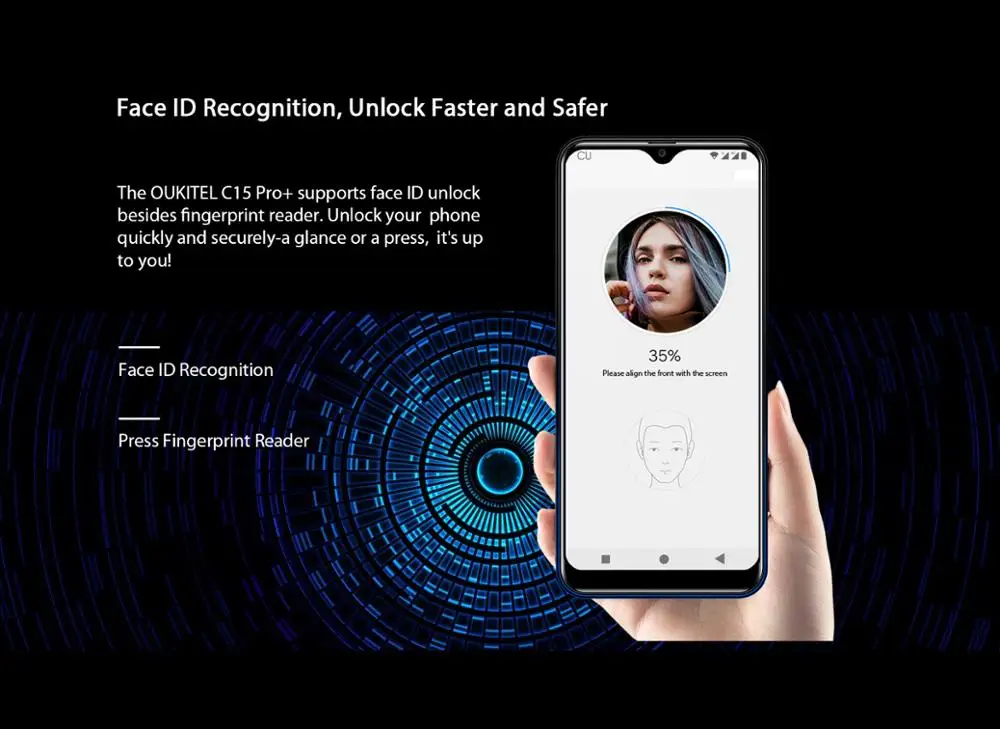 Мобильный телефон OUKITEL C15 Pro + на базе Android 9 0 3 ГБ 32 MT6761 сканер отпечатка пальца и