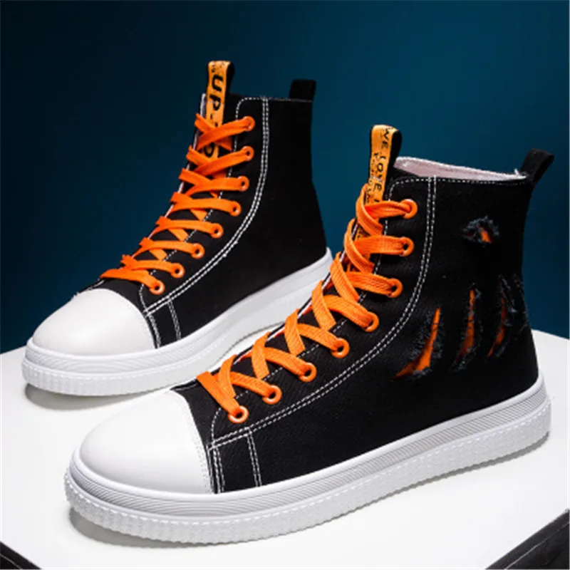 Кеды мужские высокие повседневные холщовые кроссовки европейские размеры 39-44