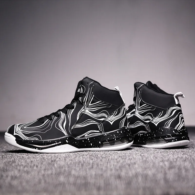 Jordan shoes high help couple night light basketball shoes shock-absorbing anti-slip wear-resistant combat boots sneakers