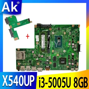 akemy laptop motherboard x540up x540u a540u r504u mainboard w i3 5005u 8gb ram ddr3 gt920m gpu free hdd board free global shipping