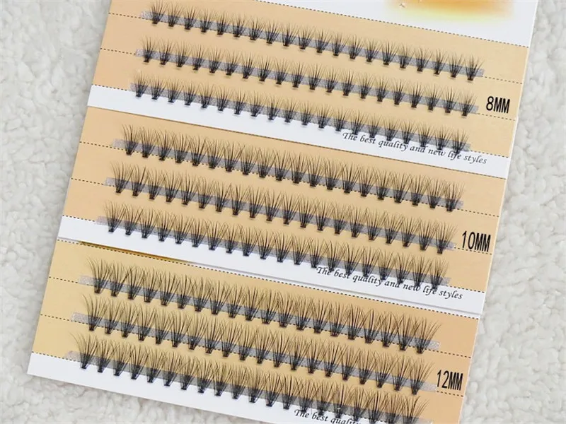 Мода 60 шт Профессиональные макияжи отдельных кластеров ресницы 6/8/10/12 мм прививка
