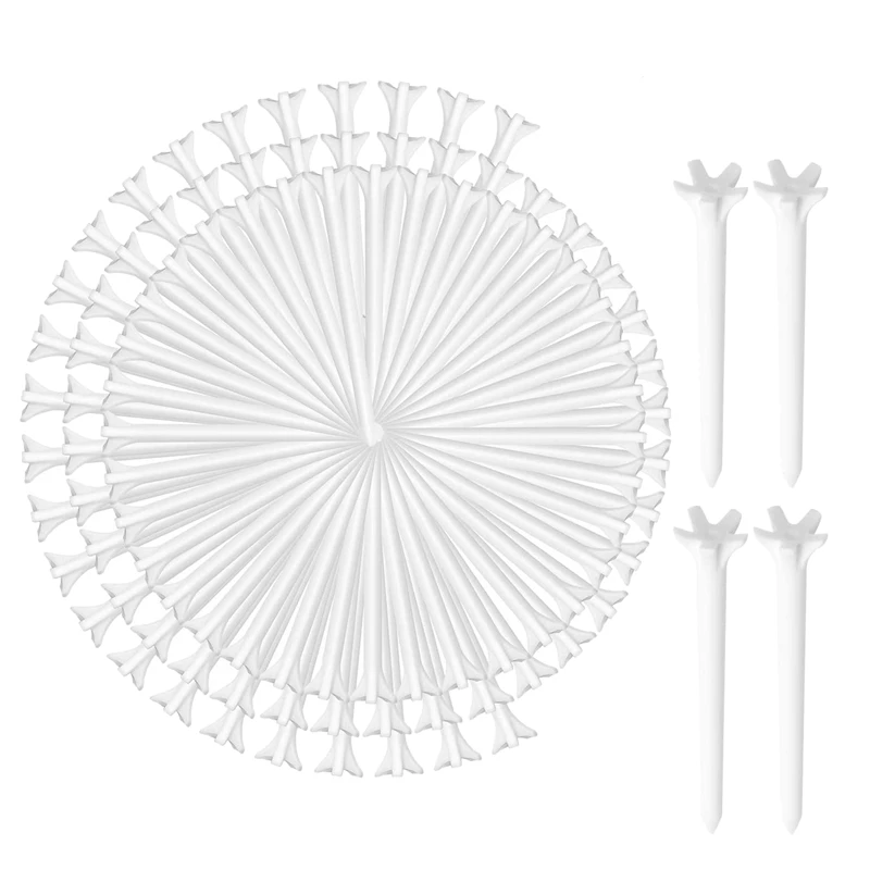 

100Pcs Golf Tees 2-3/4 Inch 5-Prong Professional Durable Golf Tee Plastic Tees for Golf Training