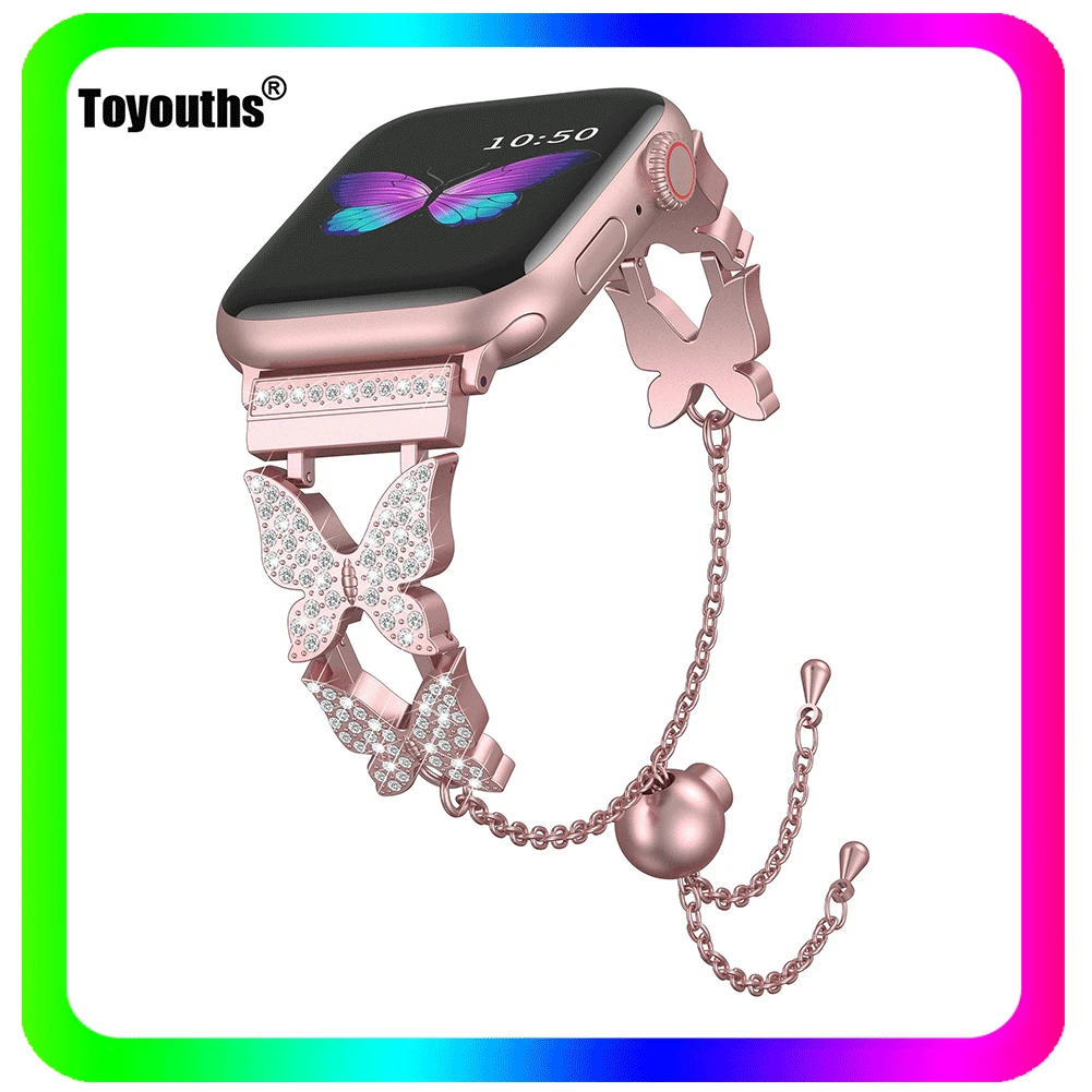 Ремешок для часов Toyouths из цинкового сплава Apple Watch женский ремешок с