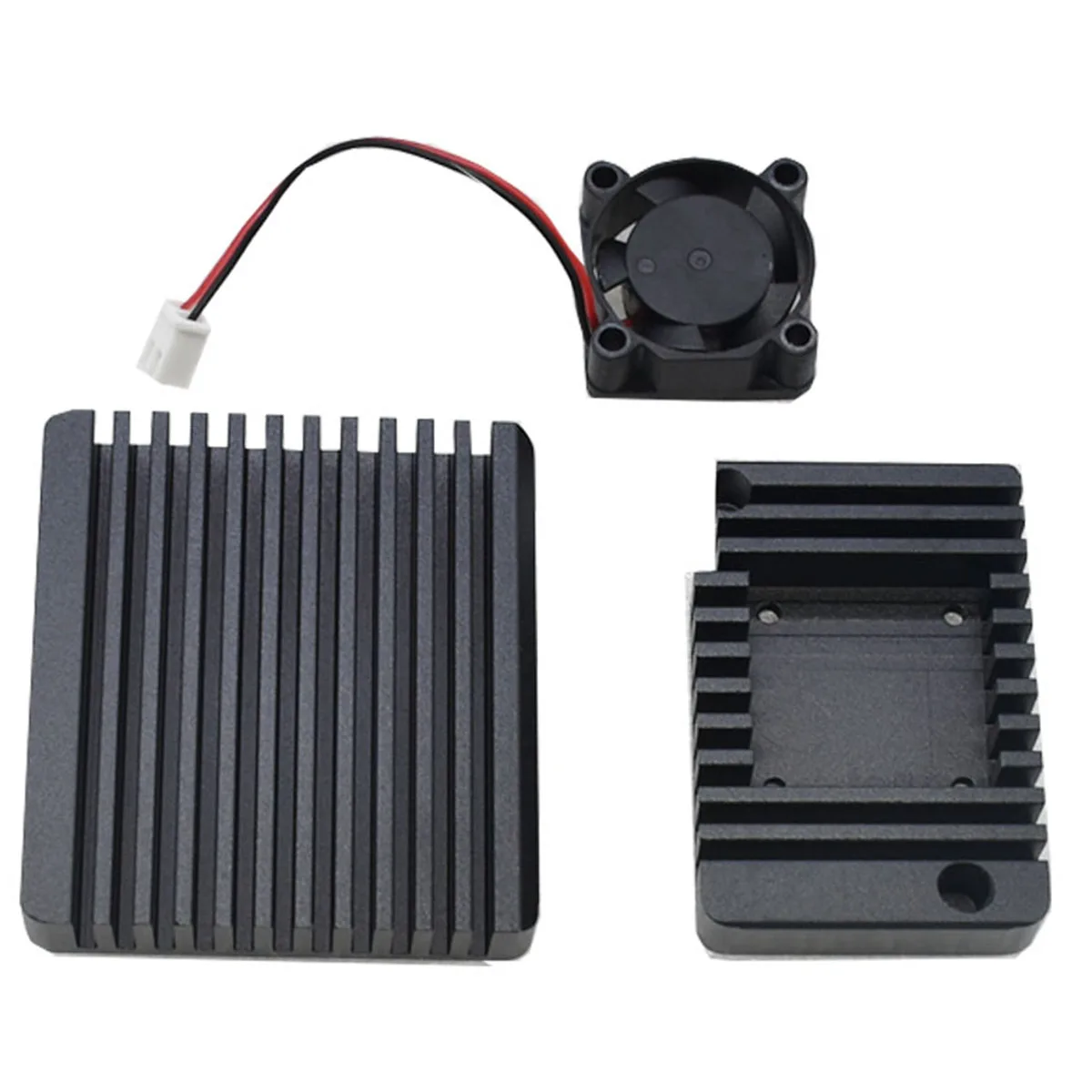 1 комплект качественного алюминиевого чехла и вентилятора для NanoPi R2S черный синий