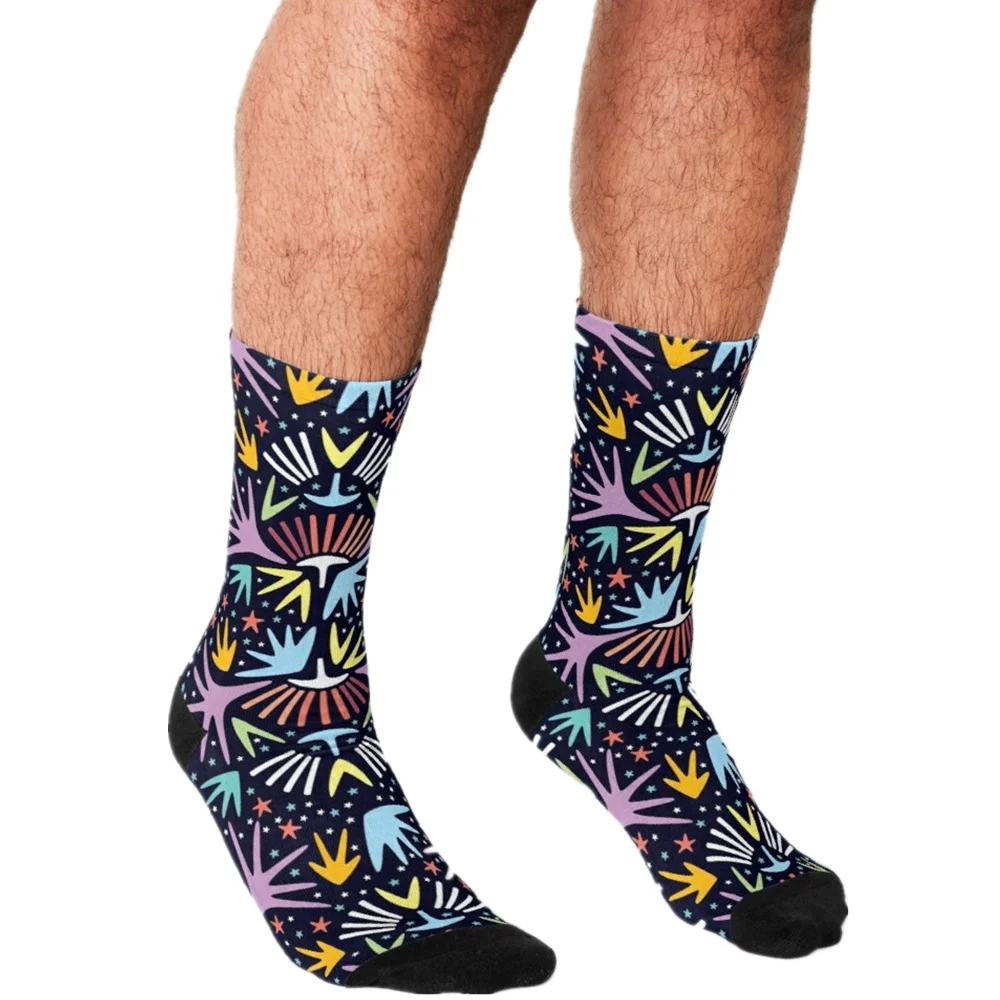 

2021 Men Socks harajuku Mushrooms Printed personality trend Happy hip hop Novelty Skateboard Crew Casual Crazy Funny Socks