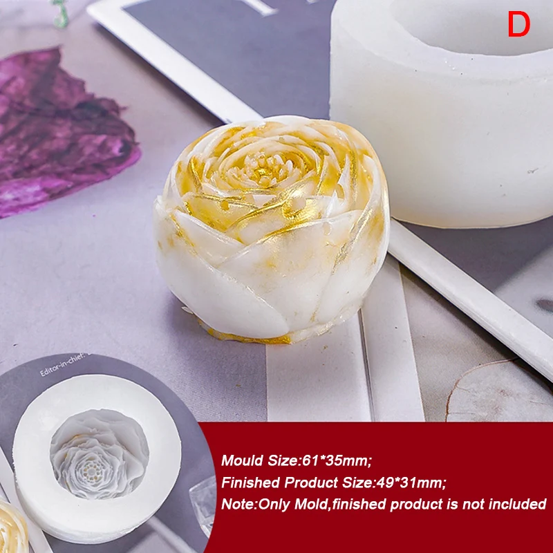 

3D Flower Shape Silicon Mold DIY Epoxy Resin Rose Flower Craft Jewelry Making