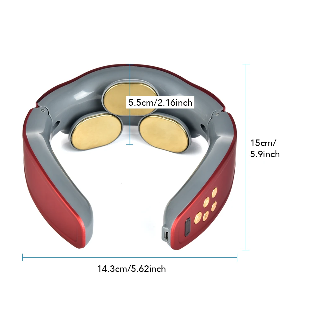 

Smart Electric Portable Pulse Neck Massager Cervical Vertebra Traction Therapy Stimulator Heating Physiotherapy Pain Relief