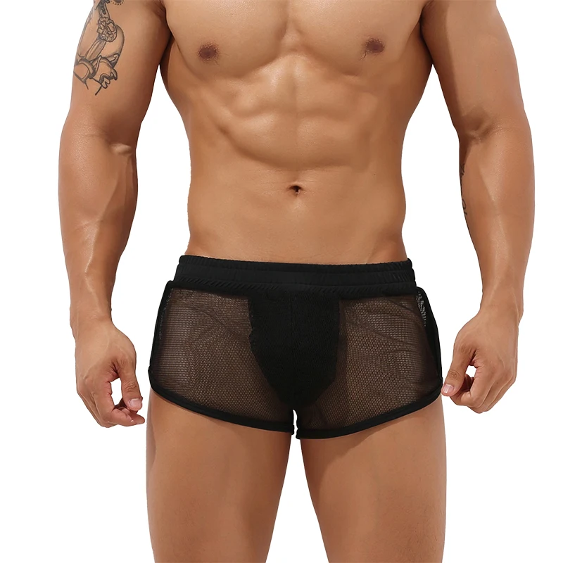 

Summer Men's Boxers Shorts Mesh Shorts Men Solid Breathable and Comfortable Home Shorts