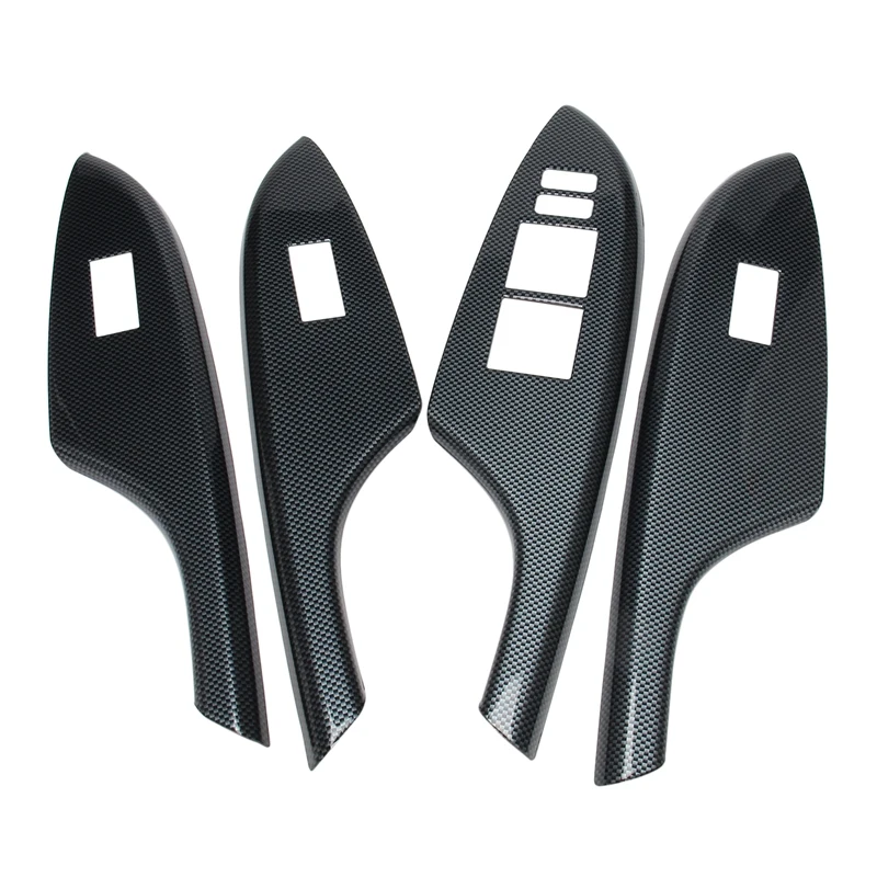 

For Toyota Corolla 2007-2013 Door Window Lift Panel Carbon Fiber Door Window Switch Cover Trim LHD
