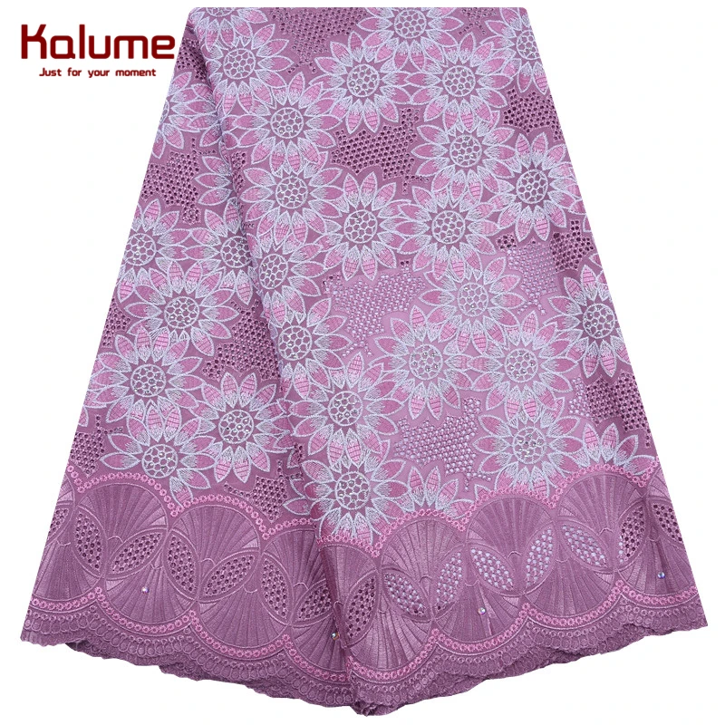 Kalume горячая Распродажа африканская швейцарская вуаль хлопковая кружевная ткань