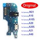 Оригинальная зарядная плата 5 шт.лот для Samsung A10S, A20S, A21, A30, A40, A50, A105FN, M21, зарядная плата с M, запчасти для микрофона
