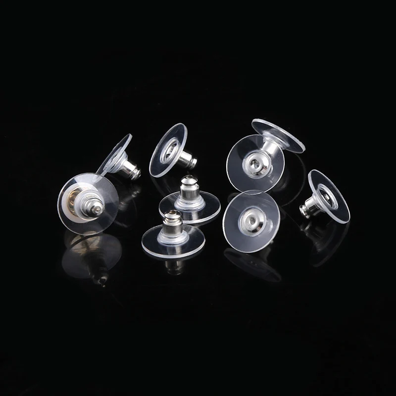 100pcs Silicone Earring Backs Stoppers - Stud Earring Plugs - DIY Jewelry Making Accessories image 4
