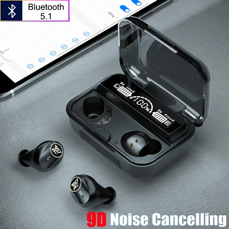 

9D Stereo Earbuds HD Call Wireless Bluetooth Headset Noise Cancelling Bluetooth Headphones Sports Waterproof Wireless Earphones