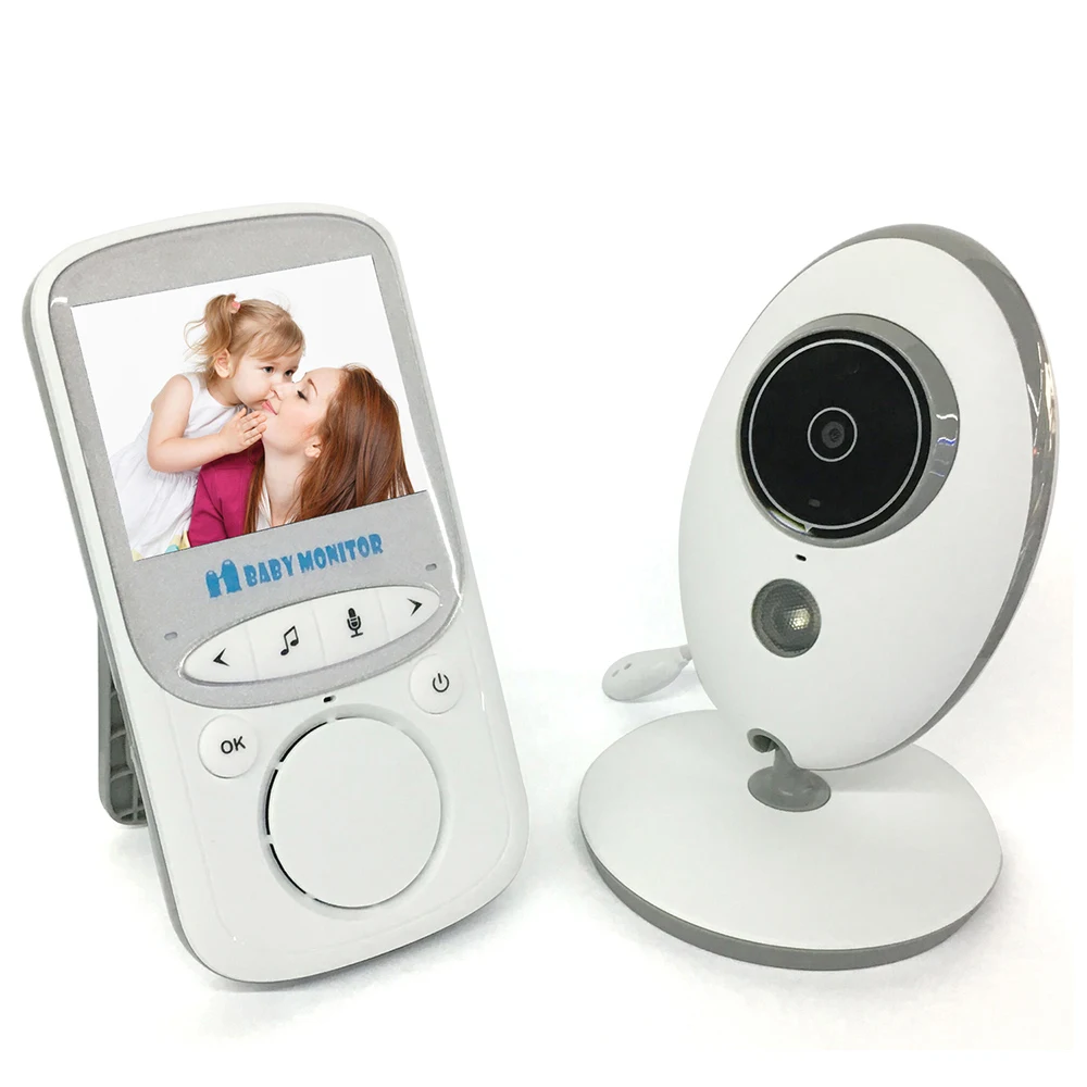 

Комплект беспроводного видеоняни с ЖК-дисплеем, Детская видеокамера, двусторонняя связь, Автоматическое ночное видение, мониторинг темпер...