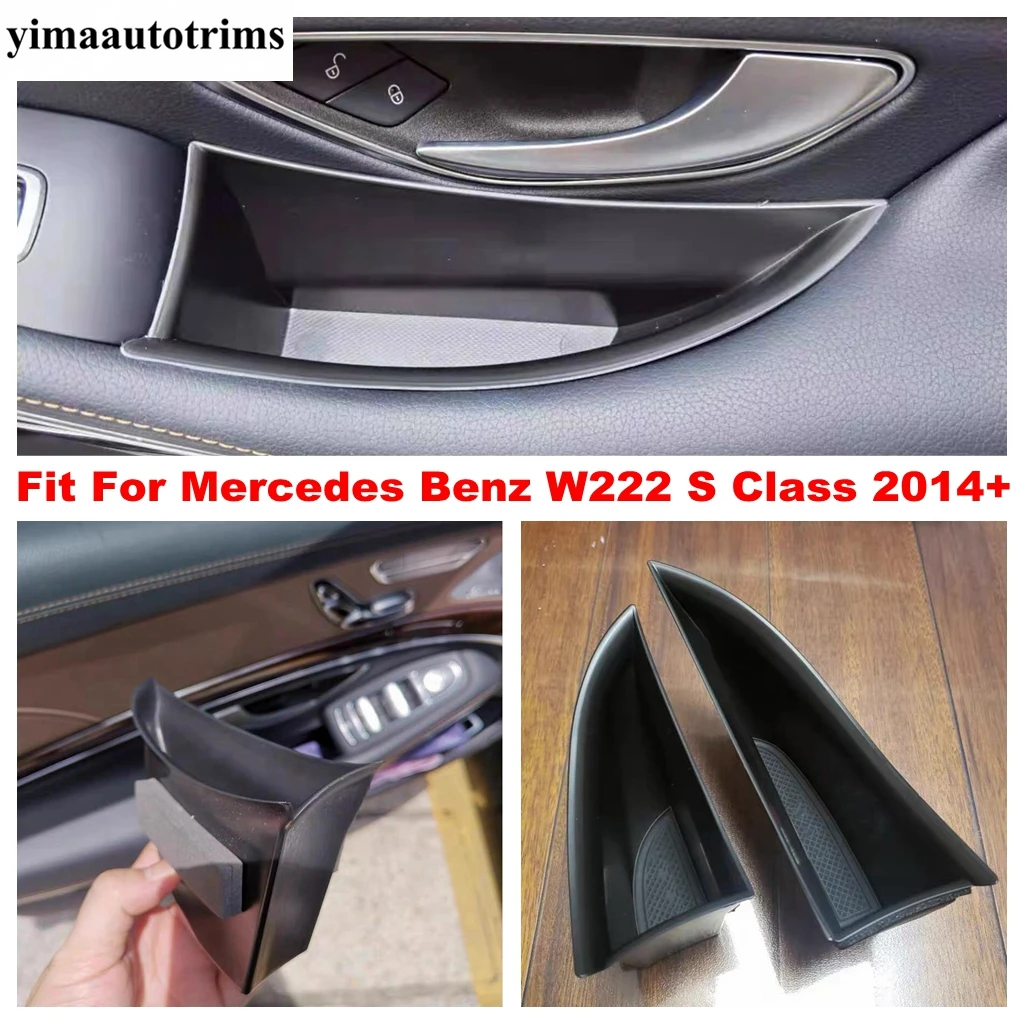 

Car Inner Door Handle Armrest Storage Box Plastic Tray Holder Cover Trim Accessories For Mercedes Benz W222 S Class 2014 - 2020