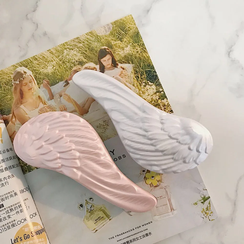 

Angel Wing Detangling Hair Brush Handle Magic Anti-static Shower Massage Hair Comb Tangle Smooth Salon Hairdressing Tool