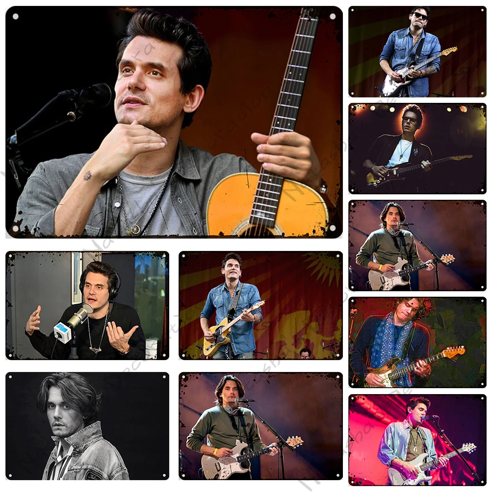 

Декоративная табличка John Mayer, металлическая табличка, металлические знаки для гаража, настенная табличка, промышленный декор, настенный жес...