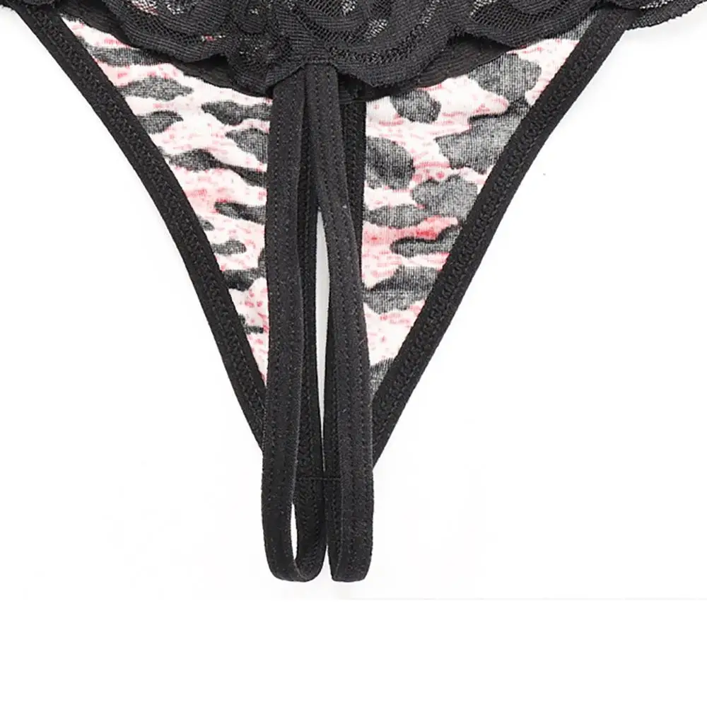 Сексуальные трусики женские Лоскутные цветные кружевные цветочные Открытые