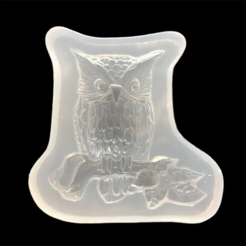 

Silicone Mold Owl Animal DIY Jewelry Making Handmade UV Epoxy Resin Mirror Standing Decoration Home Crafts