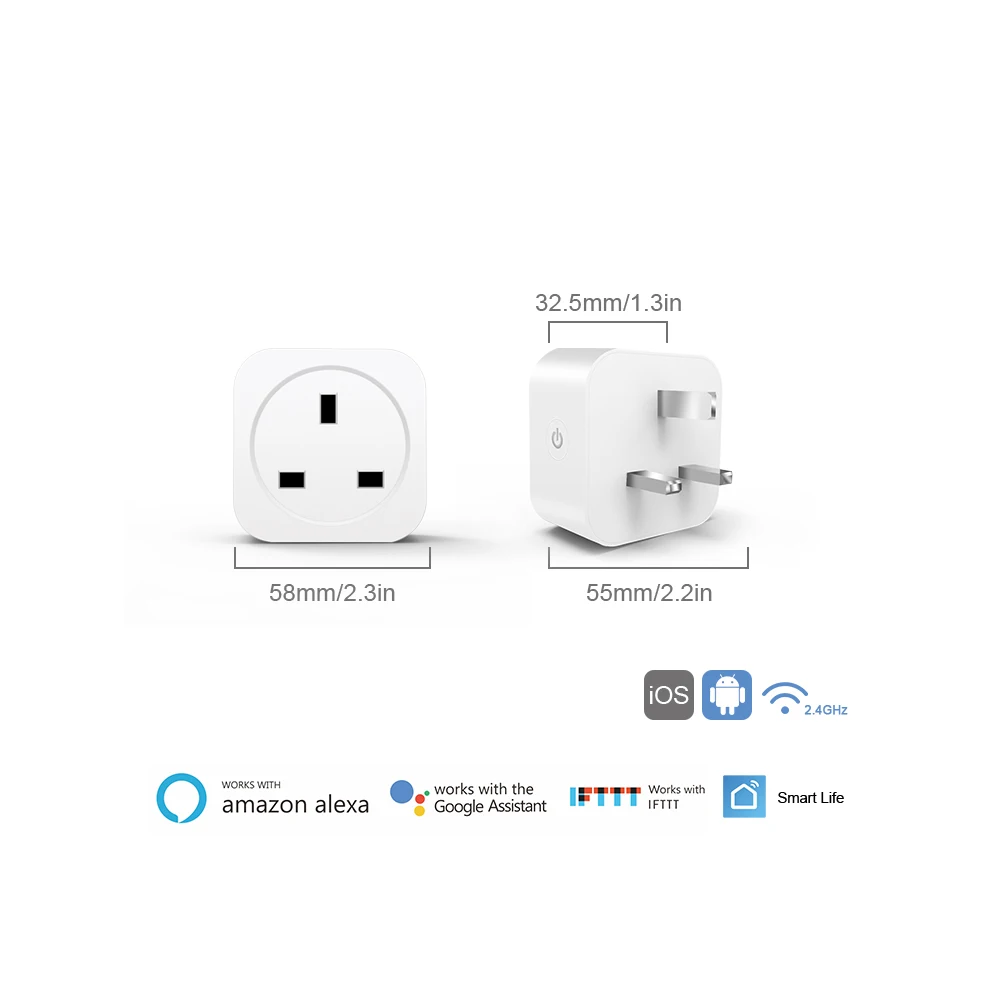 Умная вилка Wifi 10A/16A умная розетка Tuya умная жизнь приложение дистанционное управление ЕС США Великобритания вилка работа с Alexa Google Home Mini IFTTT