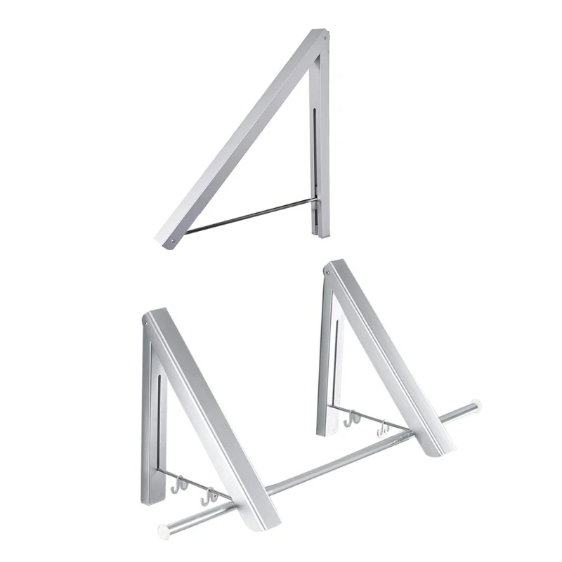 

2021 New Invisible Wall-Mounted Folding Hanger Multifunctional Windproof Clothes Rack