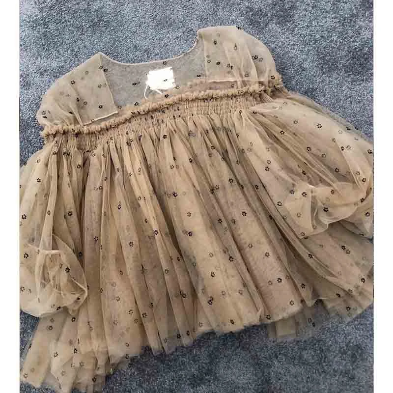 

Mesh 2021 Loose Sweet Blouse Multi-layer Lace Vintage Square Collar Lantern Sleeve Flocking Floret Women Pullover