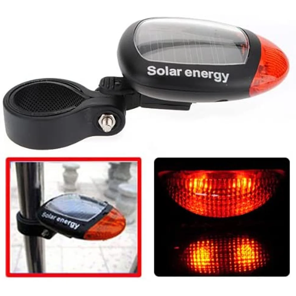 

LED Cycling Solar Bike Tail Light Solar Power Energy led Bicycle Rear Light Safety Warning Ligh Bicycle Accessories