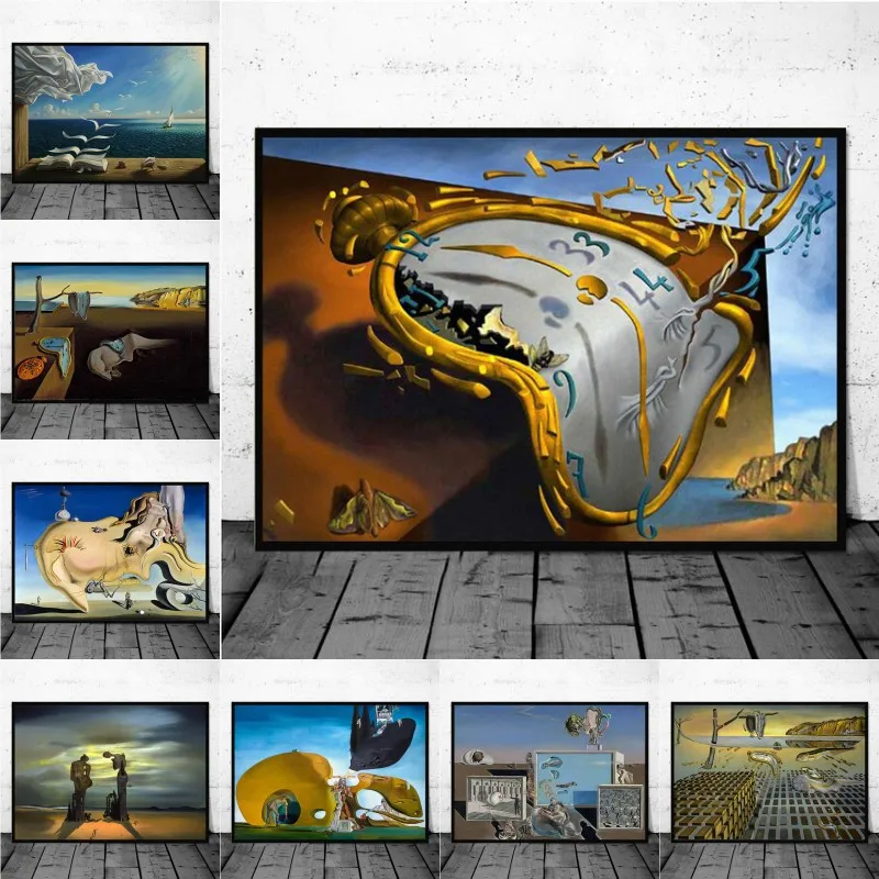 

Surrealism Canvas Paintings By Salvador Dali Famous Wall Art Posters and Prints Wall Pictures for Living Room Home Decor