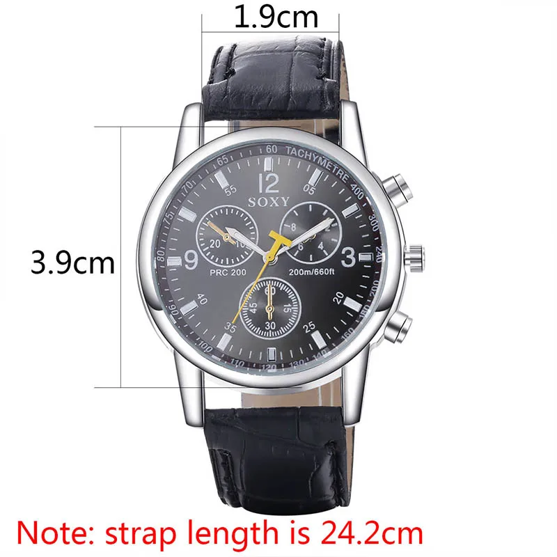 

3 Eyes Leather Band Wrist Watch Men's Clock Quartz Fashion Casual Men Watches Drop Shipping Male Hours reloj hombre Gift