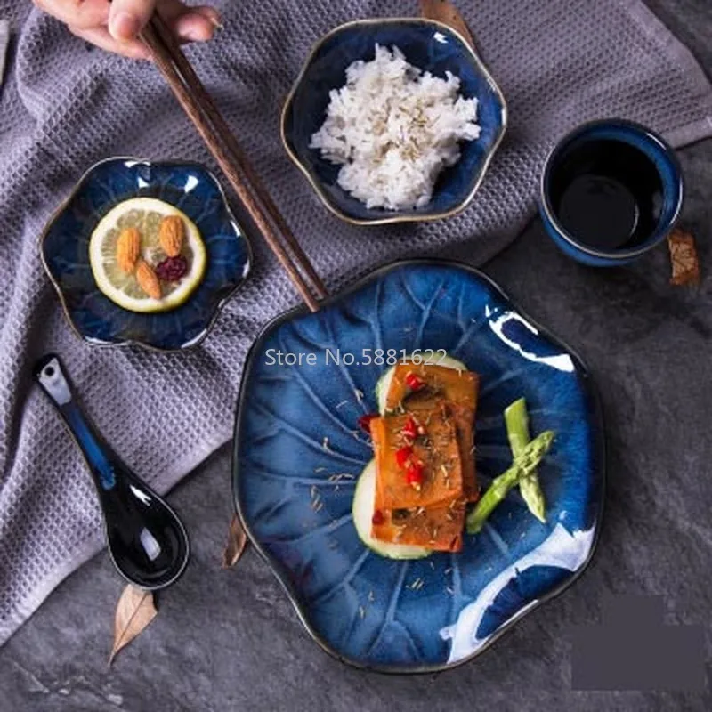 Японская керамическая тарелка блюдо цветок конфеты фрукты закуска тарелки для