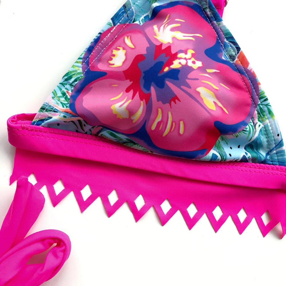 

ZTVitality Print Push Up Bikini 2020 New Arrival Padded Bra Ruffles Swimsuit Female Sexy Low Waist Lace Swimwear Women Biquini