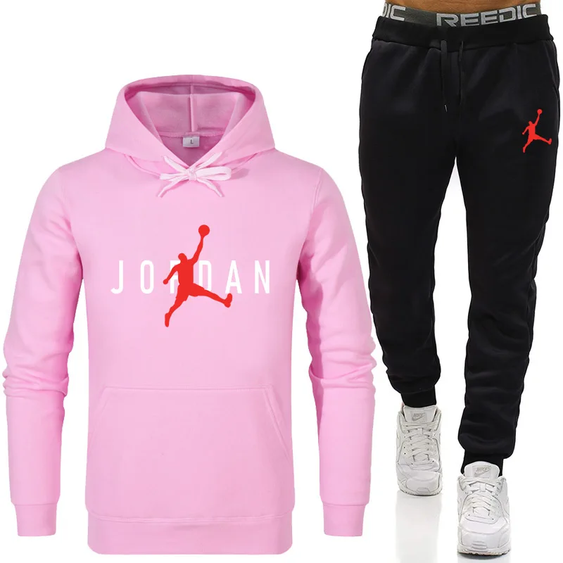 

Jordan 23 2 Pieces Sets Tracksuit Men Hooded Sweatshirt+Pants Pullover Hoodie Sportwear Suit Ropa Hombre Casual Men Clothes