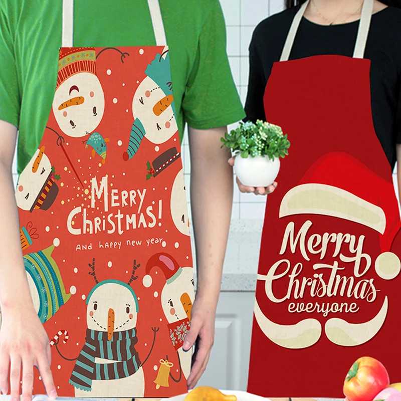 Рождественские фартуки Санта-Клаус для женщин и мужчин |