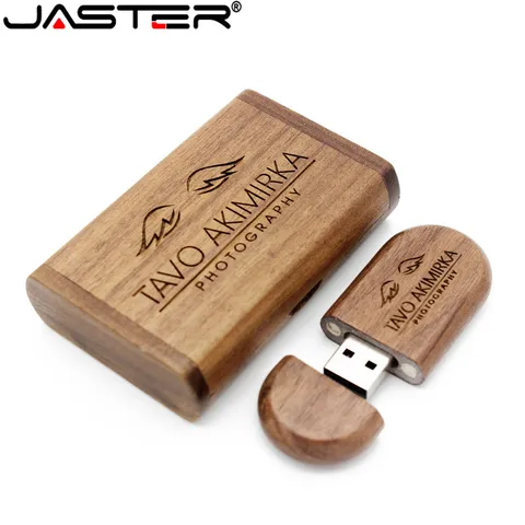 USB-флеш-накопитель JASTER деревянный в коробке, 4/8/16/32/64 ГБ