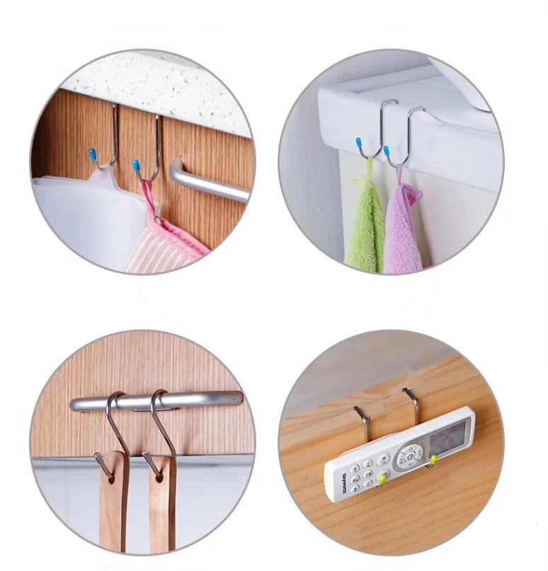 Двойной S-образный крючок для хранения из нержавеющей стали ванной комнаты кухни