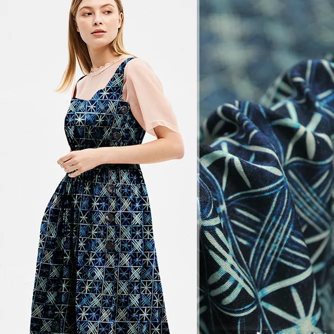 

Natural Mulberry Silk linen fabric 35mm digital printing fabrics cloth for dress diy sewing by the meter material