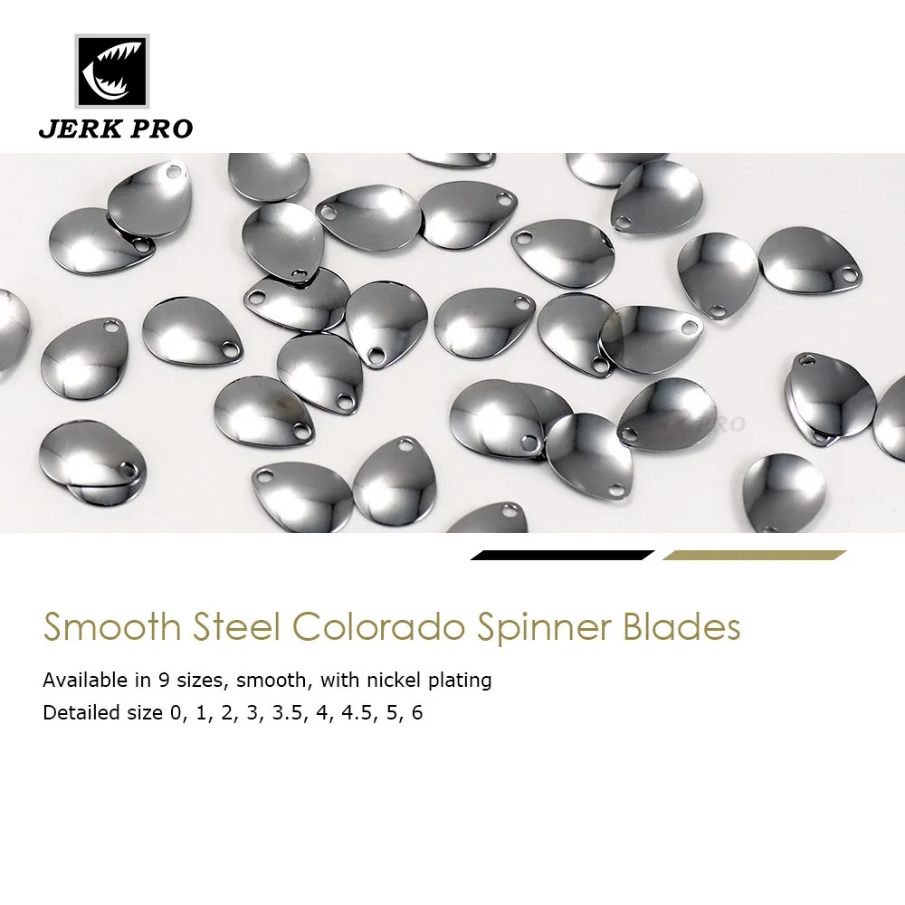 JERK PRO 10PCS Size 4.5 Smooth Steel Colorado Spinner Blade Fishing Lure Spinnerbait Accessories Angler’s Tackle Craft Component | Спорт и