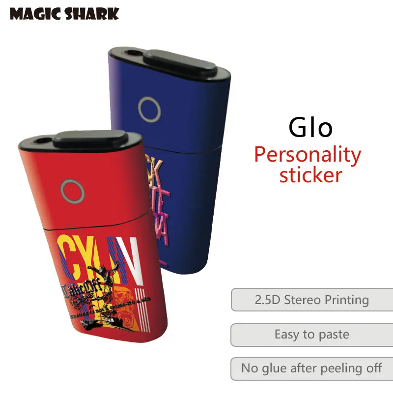 Волшебная Акула, новинка, стерео пленка, наклейка s для Glo, аксессуары для электронной сигареты, защитная крышка, наклейка для Glo, Vape Pod
