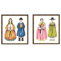 korean style girls cross stitch kits 18ct 14ct 11ct unprint fabric cotton thread diy embroidery kit wall home decor