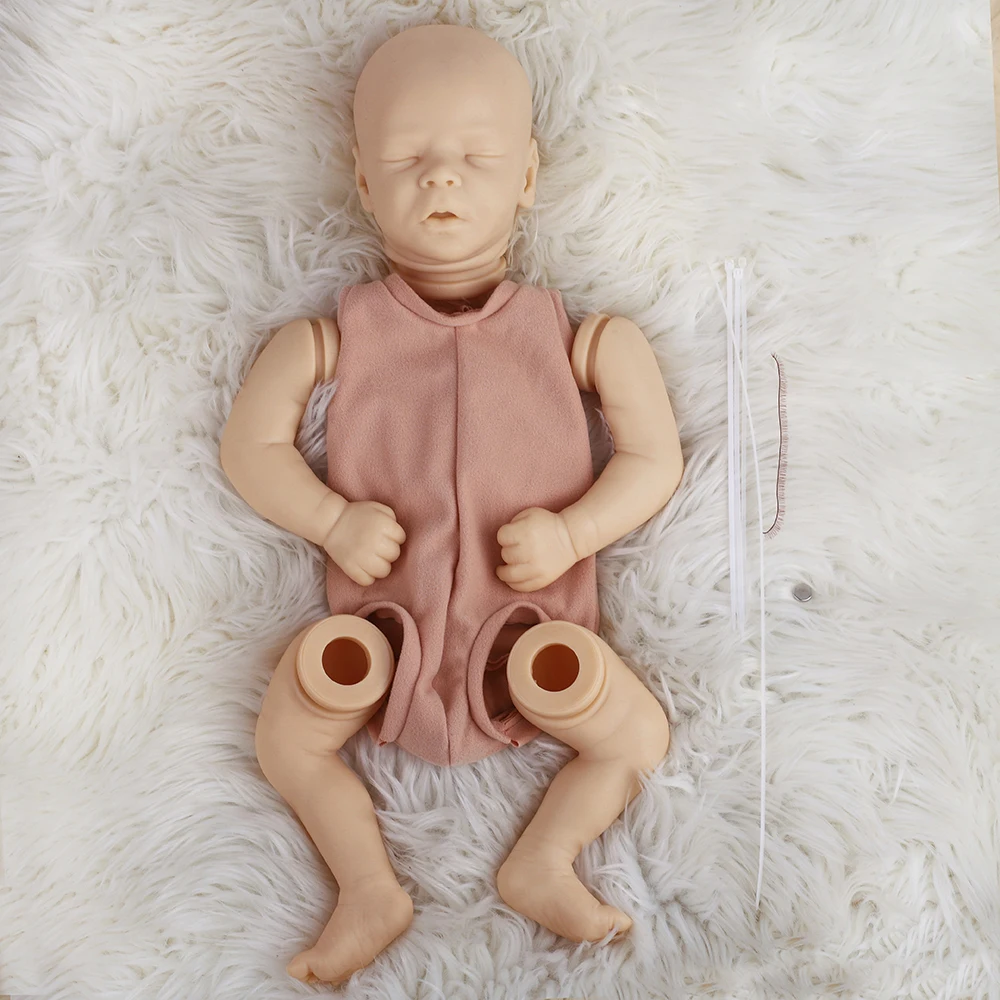 

HoomaiNew 17.5 inches Sleeping Darren Reborn Doll Kit Very Soft Hands Unpainted Unfinished Doll Parts DIY