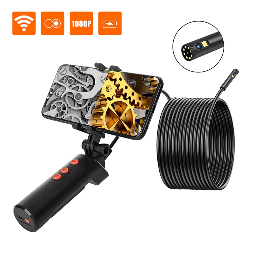 New product dual lens wifi endoscope 1080P dual camera endoscope side tube endoscope