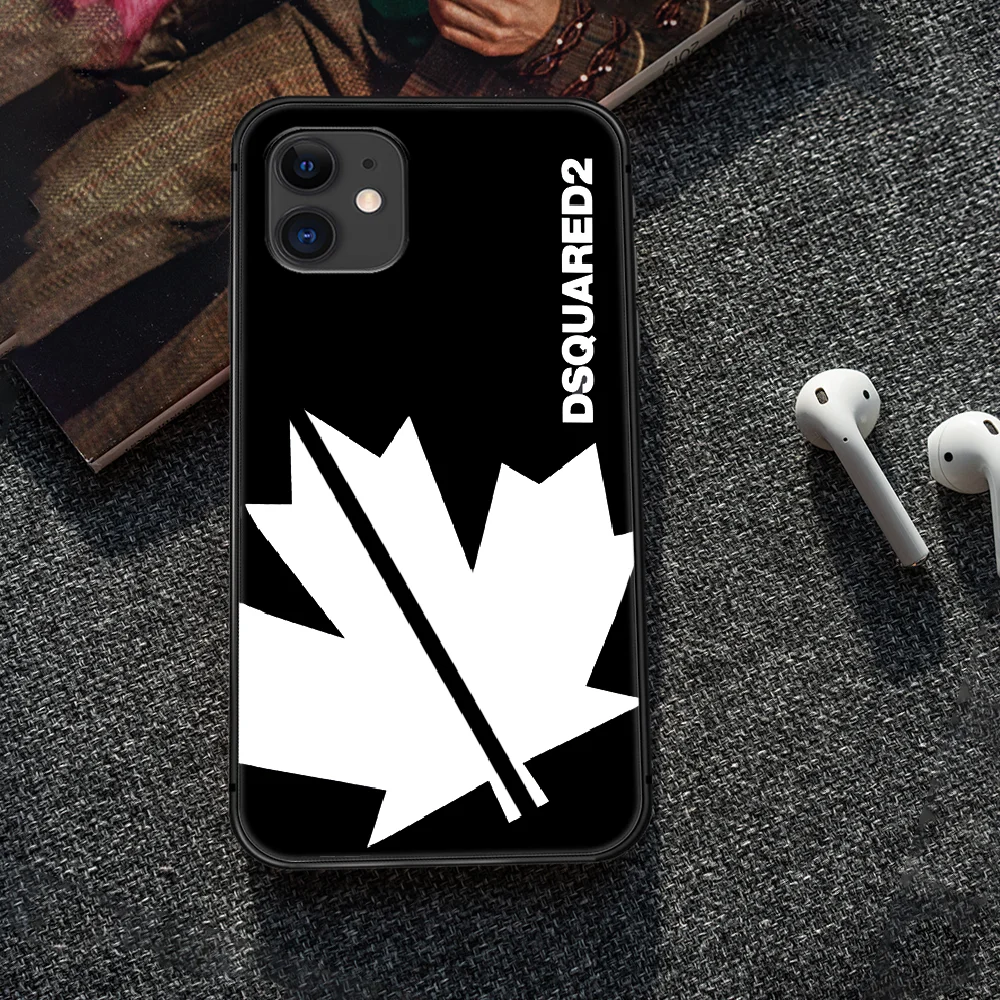 

DSQ2 D2 Fashion Trend brand Phone Case Cover Hull For iphone 5 5s se 2020 6 6s 7 8 12 mini plus X XS XR 11 PRO MAX black Back