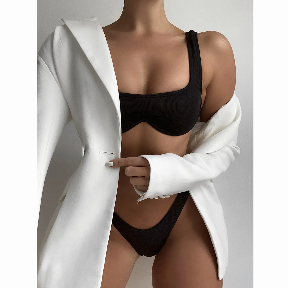 

Sexy Swimsuit Female Push Up Bikini Solid Women Swimwear High Waisted Bikini Set Biquini Bather Bathing Suit Swimming Suits